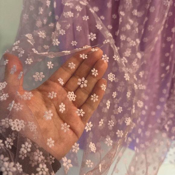 Zara tulle skirt in light lilac colour size L - Picture 4 of 7